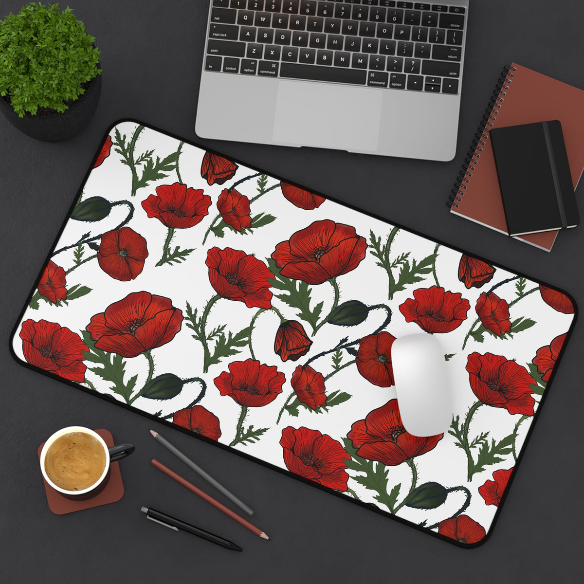 Poppy Field Desk Mat