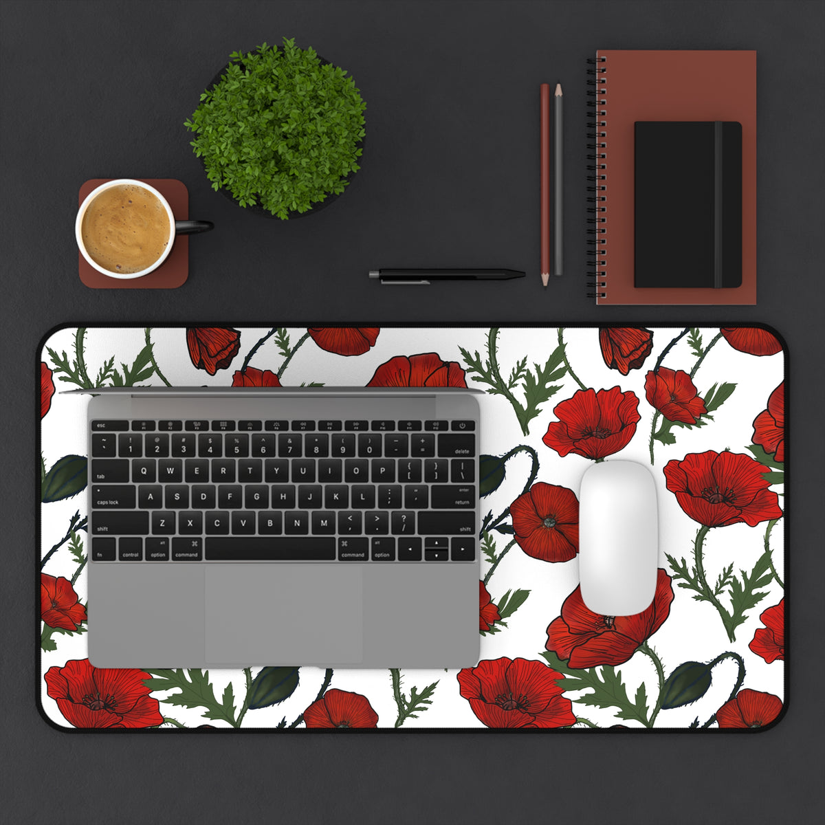 Poppy Field Desk Mat
