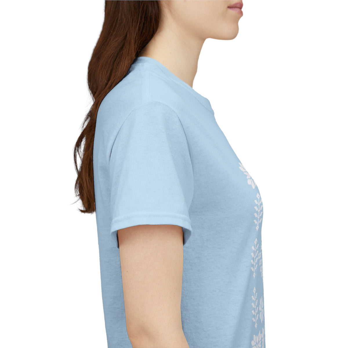 Tatreez Unisex Heavy Cotton Tee White Stitch Design