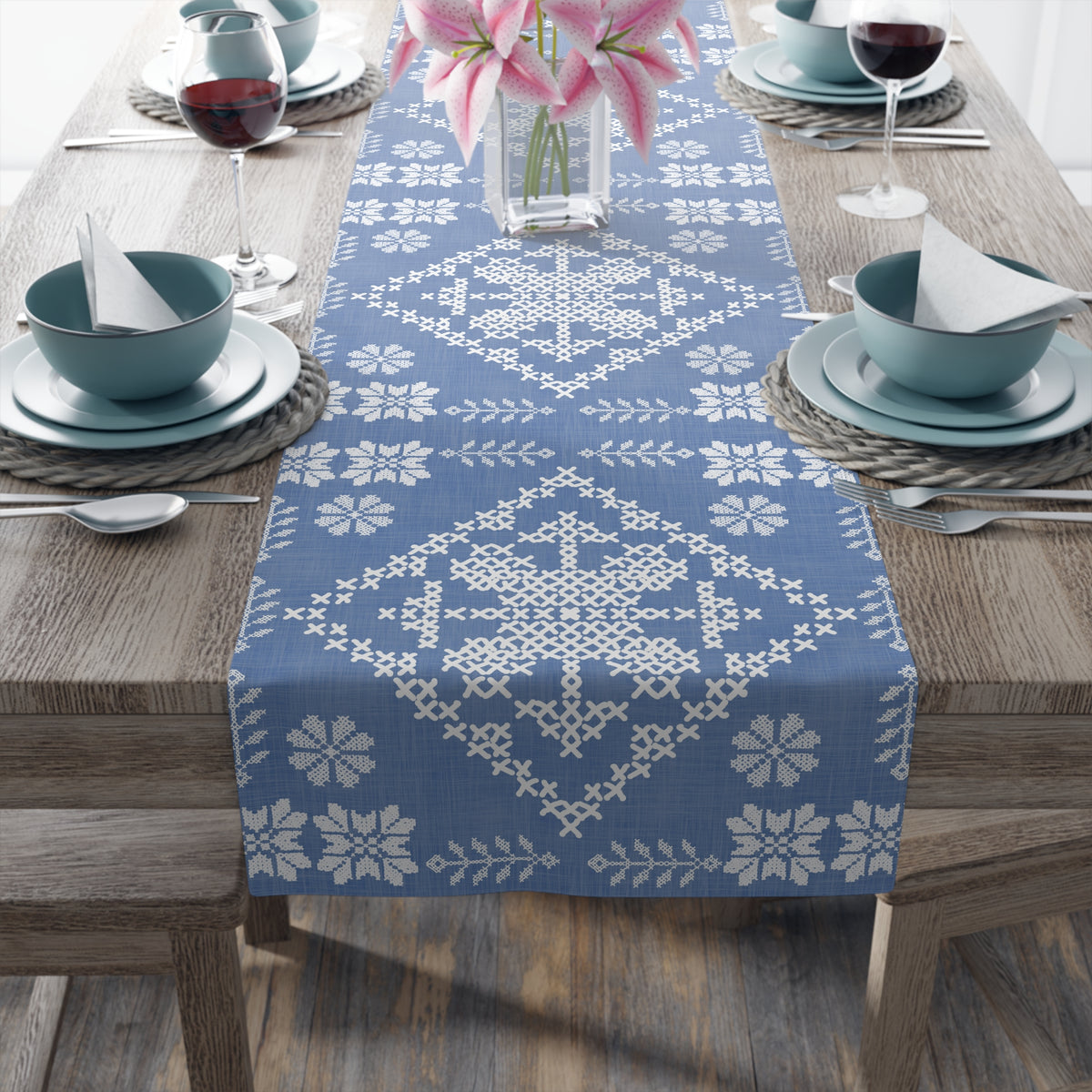Tatreez Table Runner .