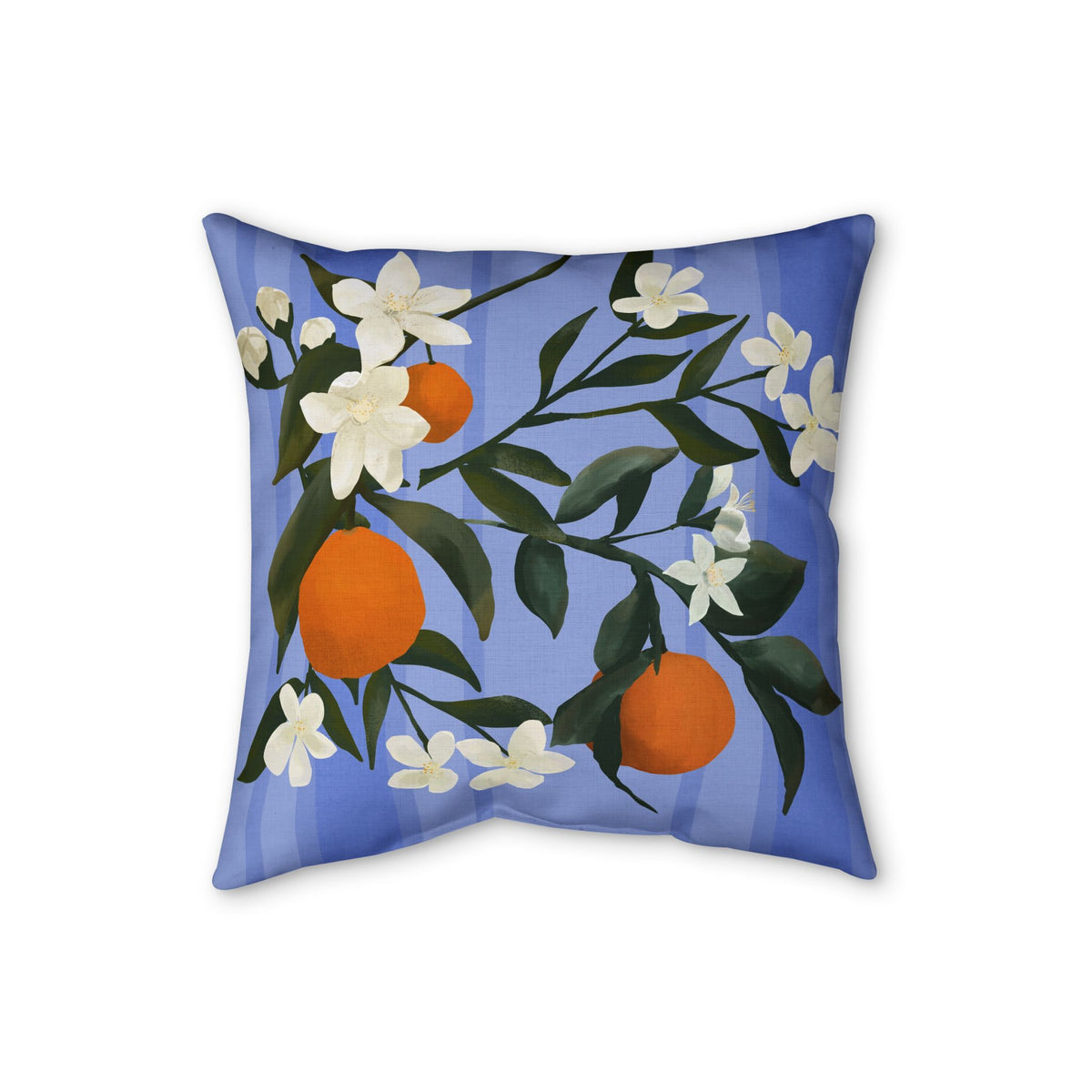 The Grove  Faux Linen Pillow - Orange Blossom