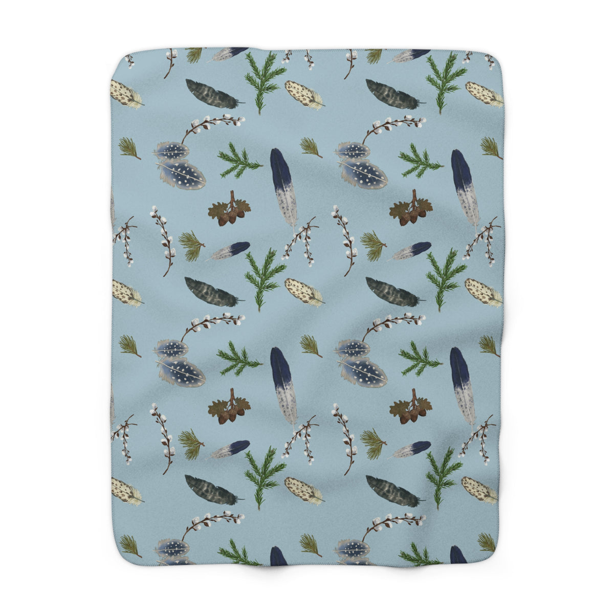 Forest Floor Sherpa Fleece Blanket