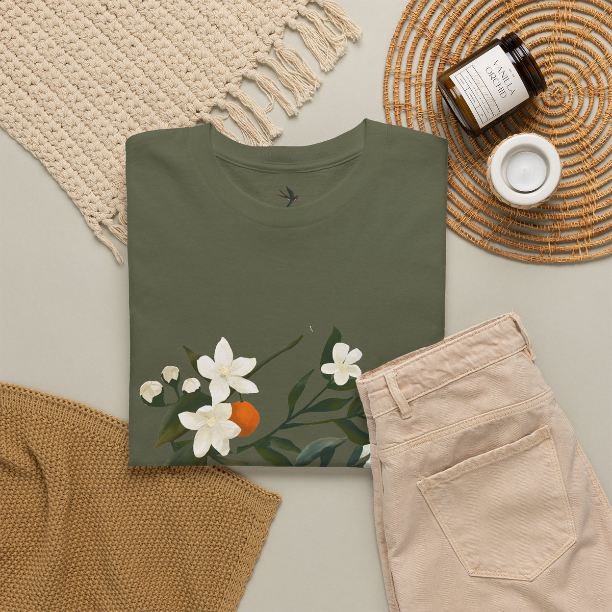 The Grove Unisex Heavy Cotton Tee - Orange Blossom