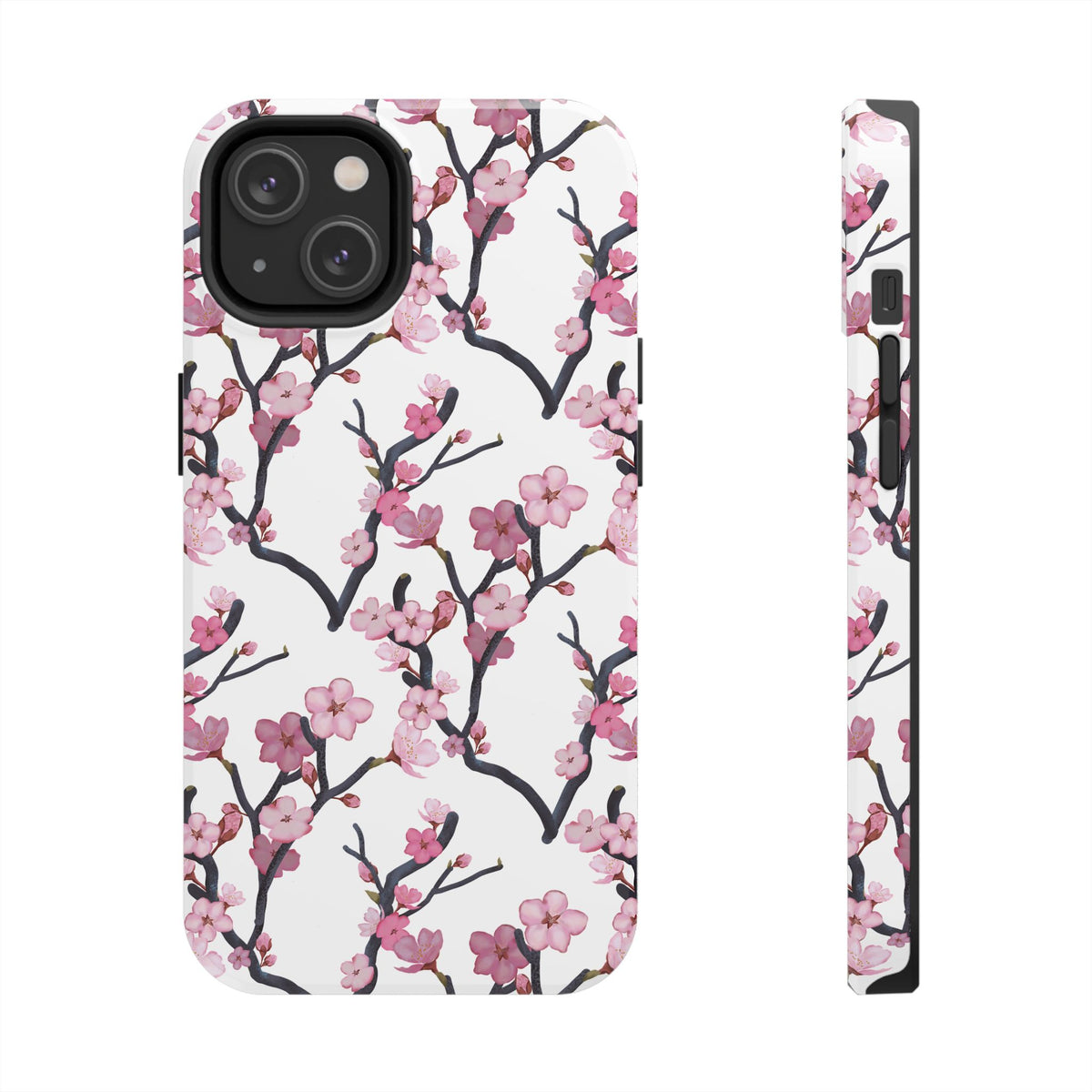iPhone Tough Phone Cases Cherry Blossom White Background