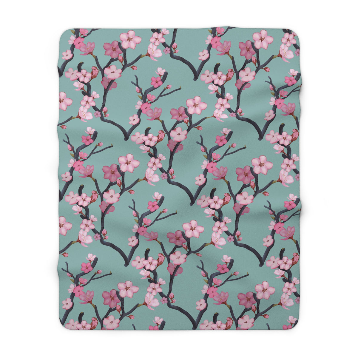 Cherry Blossom Sherpa Fleece Blanket