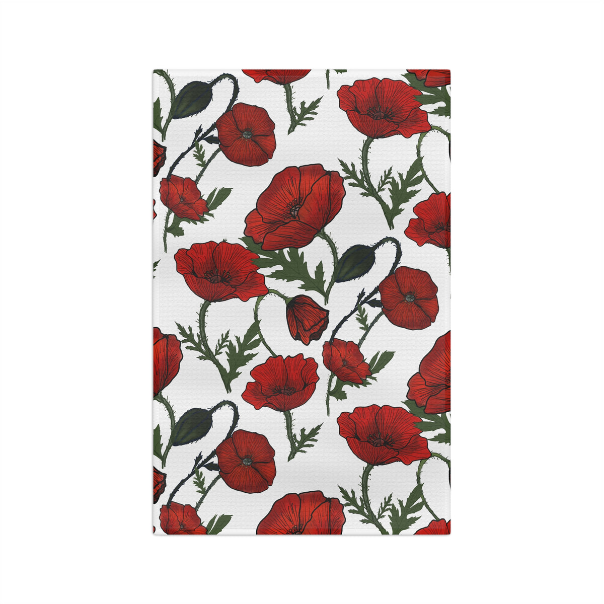 Poppy Field Microfiber Tea Towel