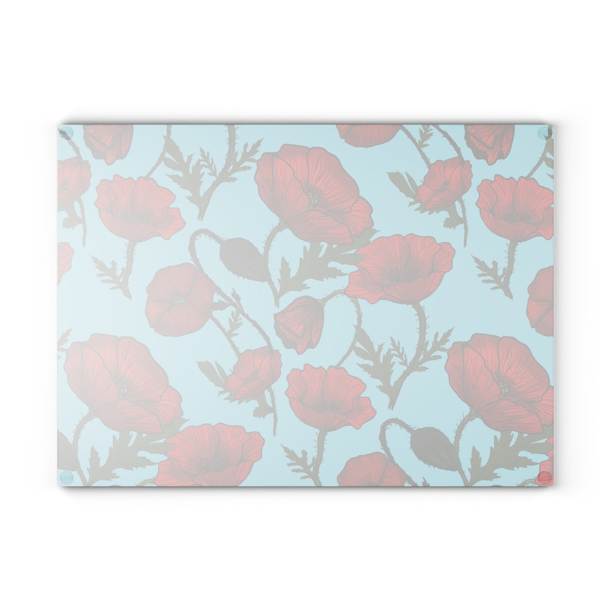 Poppy Field Glass Cutting Board
