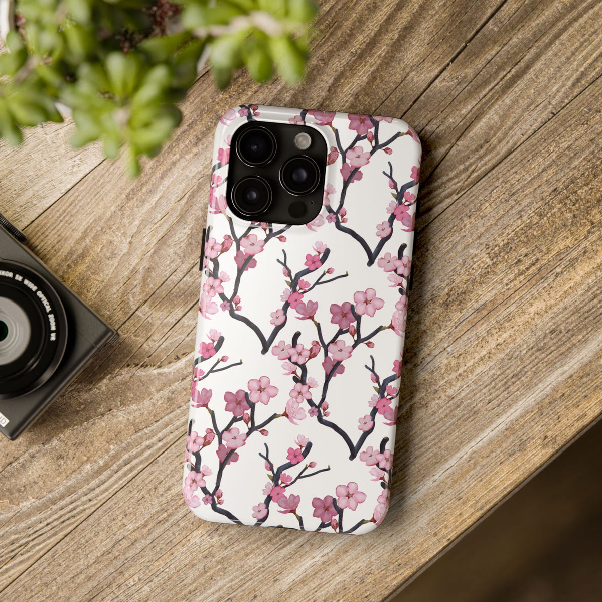 iPhone Tough Phone Cases Cherry Blossom White Background