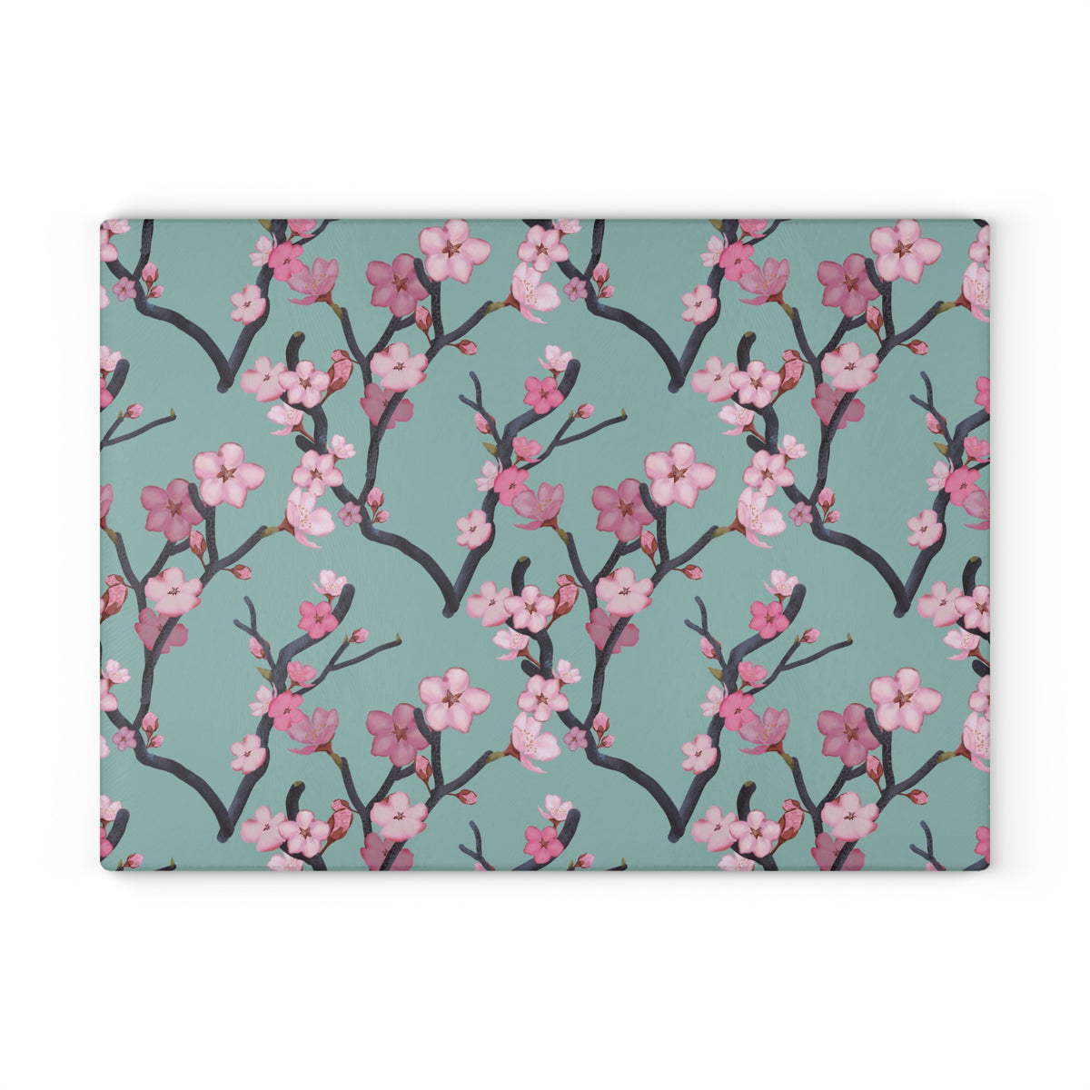 Cherry Blossom Glass Cutting Board