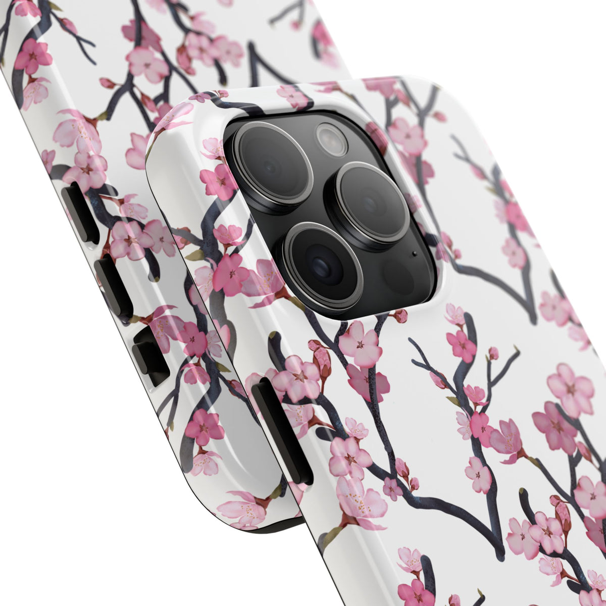 iPhone Tough Phone Cases Cherry Blossom White Background
