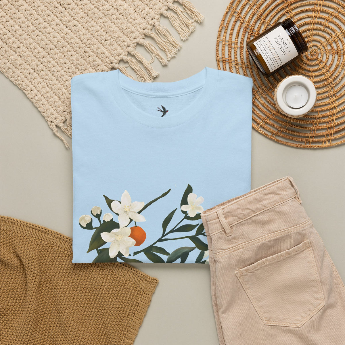 The Grove Unisex Heavy Cotton Tee - Orange Blossom