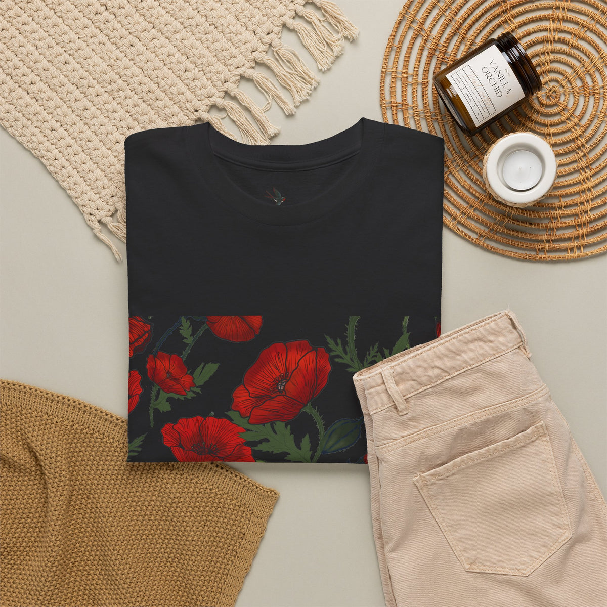 Poppy Field Unisex Heavy Cotton Tee