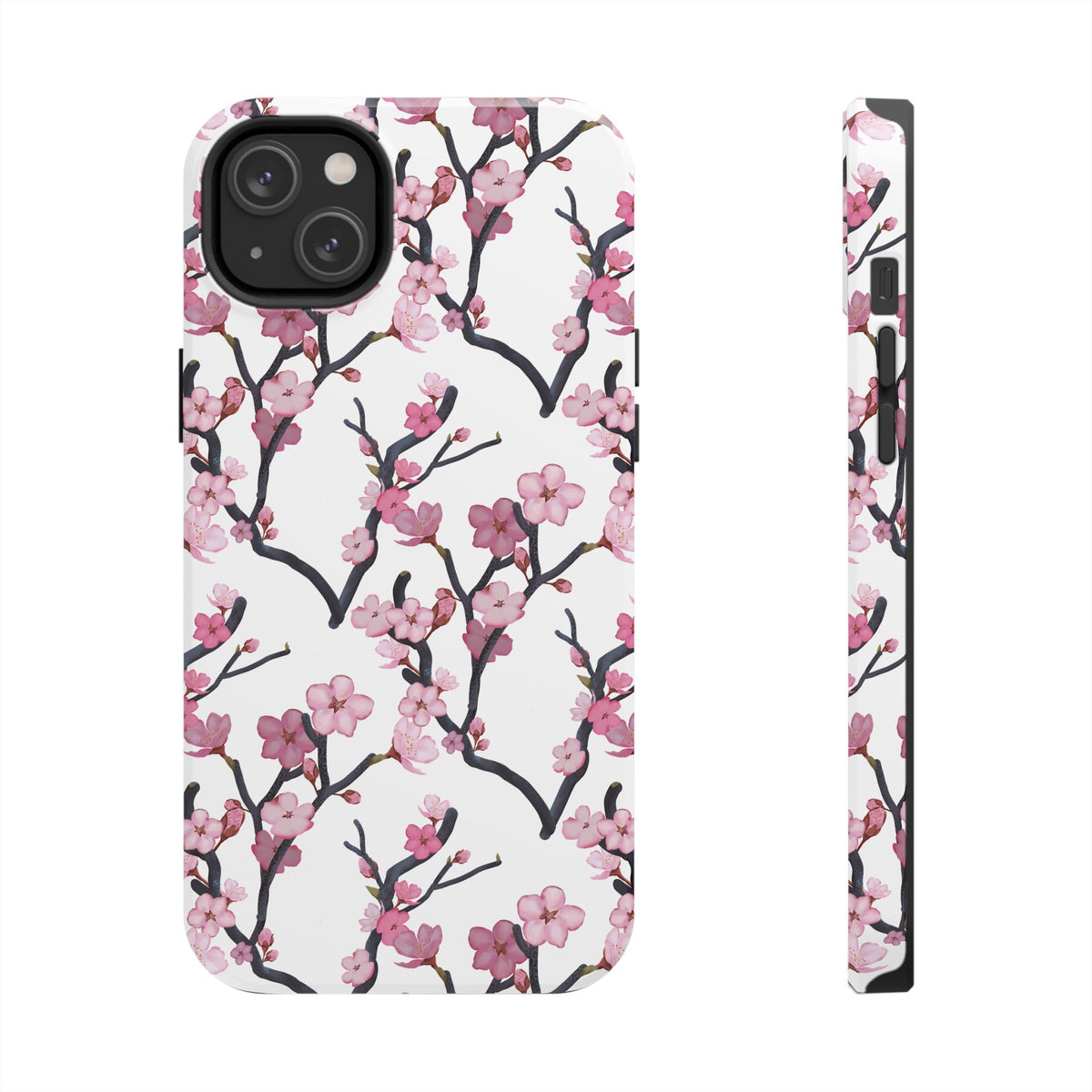 iPhone Tough Phone Cases Cherry Blossom White Background