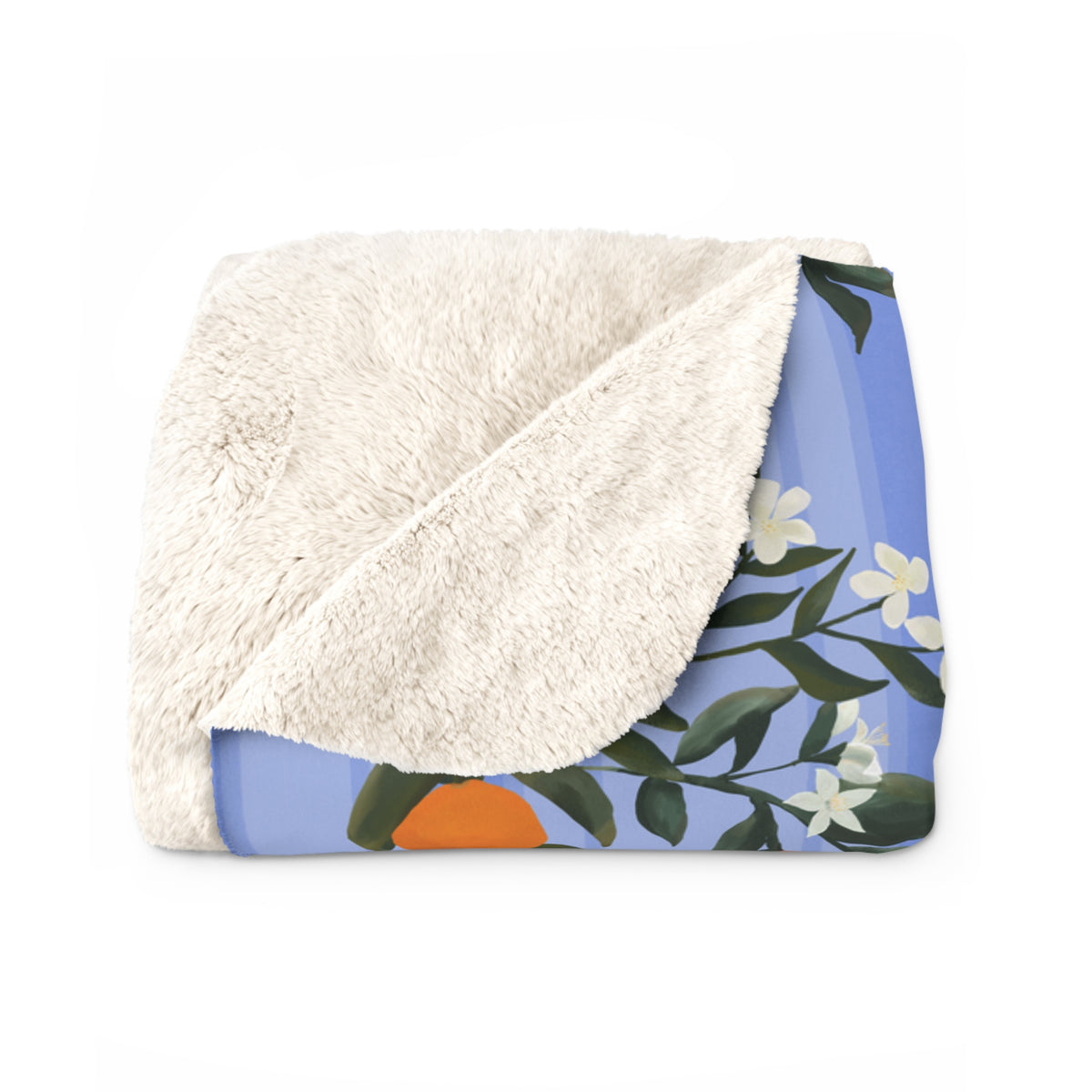 The Grove Sherpa Fleece Blanket - Orange Blossoms