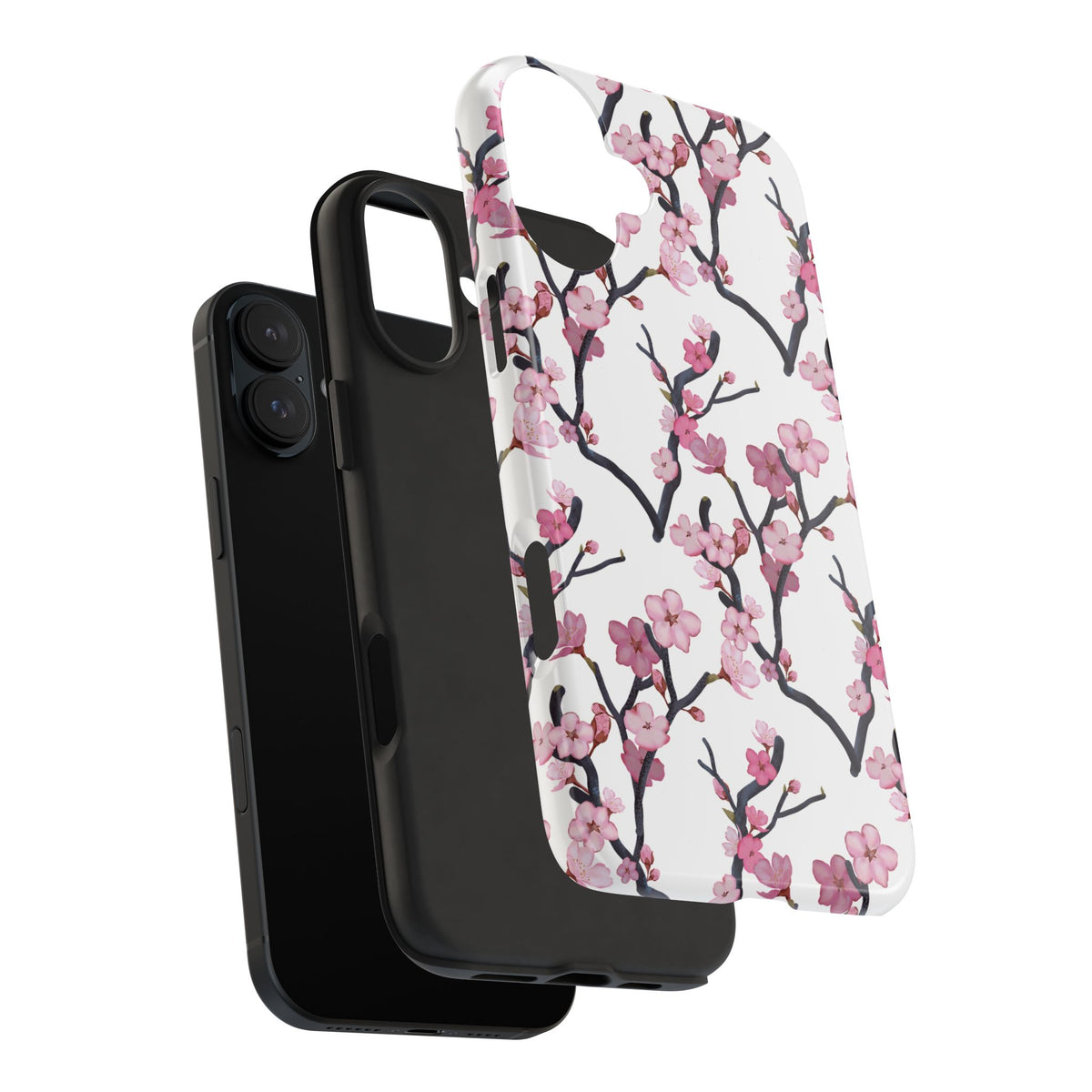 iPhone Tough Phone Cases Cherry Blossom White Background