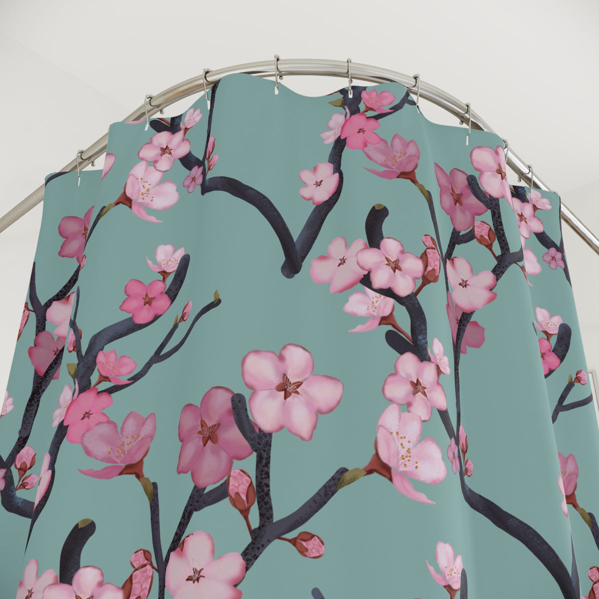 Cherry Blossom Shower Curtain | Floral Bathroom Decor
