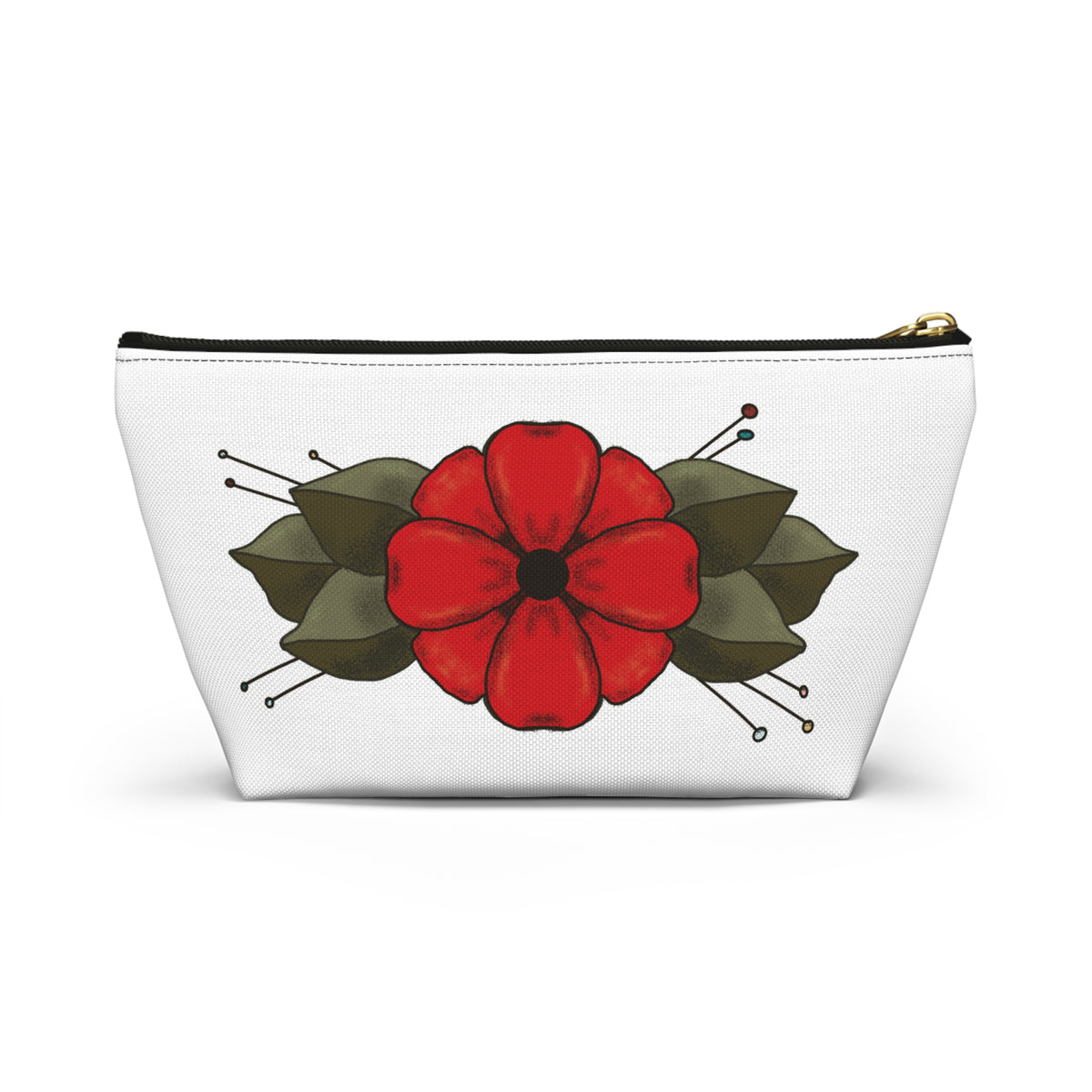 Dual Sided Tattoo Inspired Accessory Bag w T-bottom