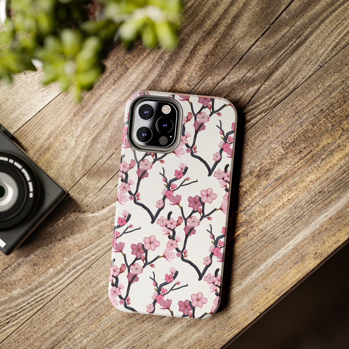 iPhone Tough Phone Cases Cherry Blossom White Background