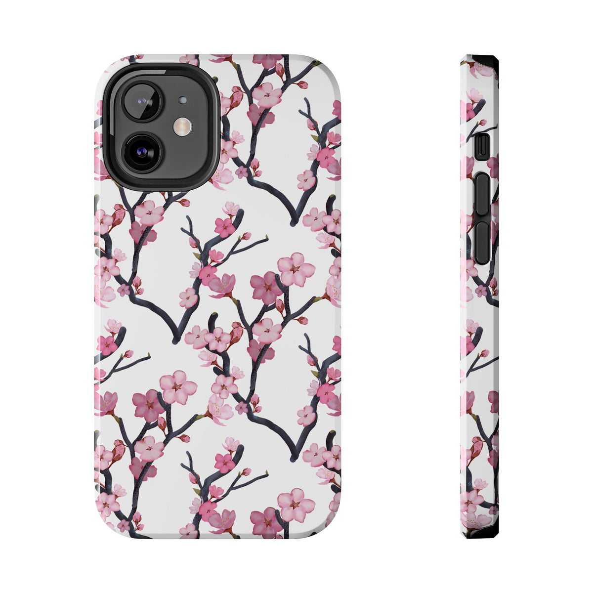 iPhone Tough Phone Cases Cherry Blossom White Background