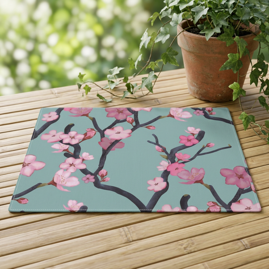 Cherry Blossom Placemat — Pink Sakura Floral Table Mat
