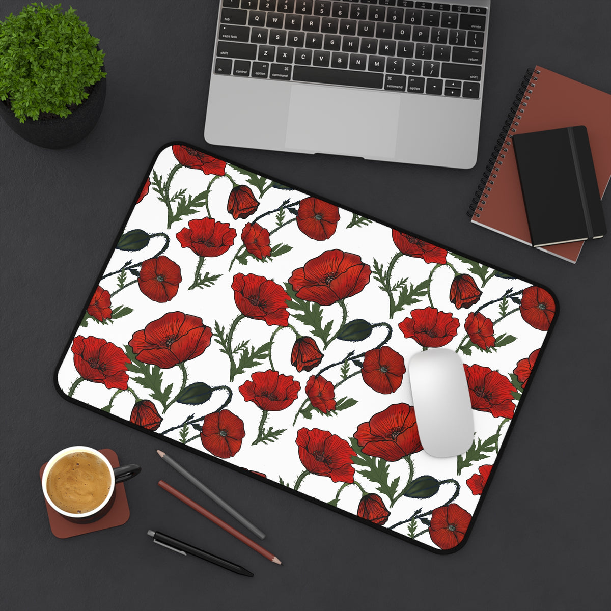 Poppy Field Desk Mat