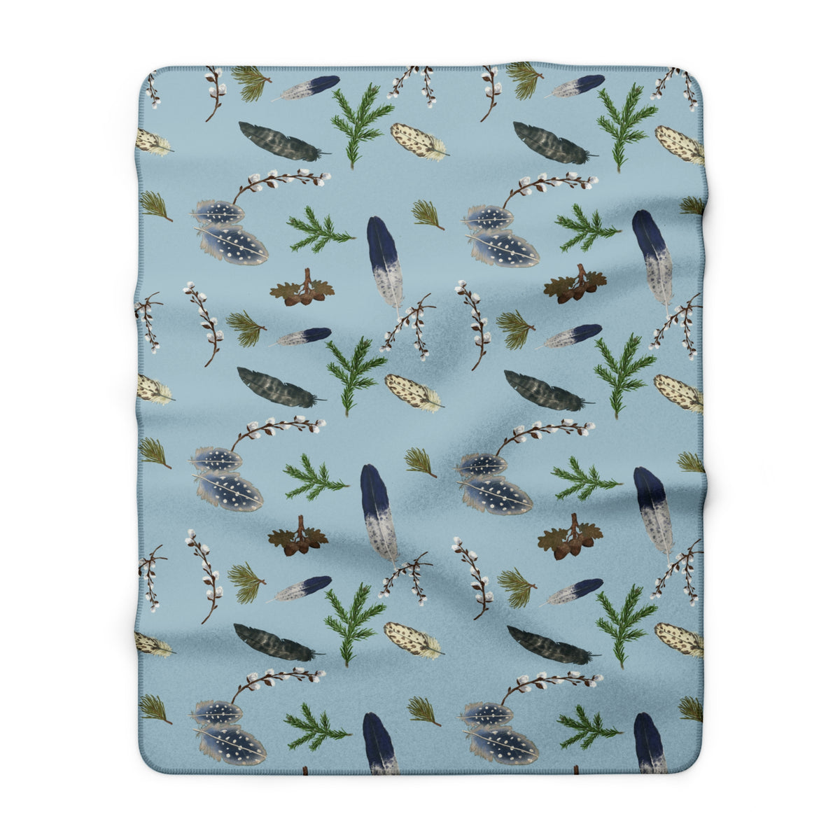Forest Floor Sherpa Fleece Blanket