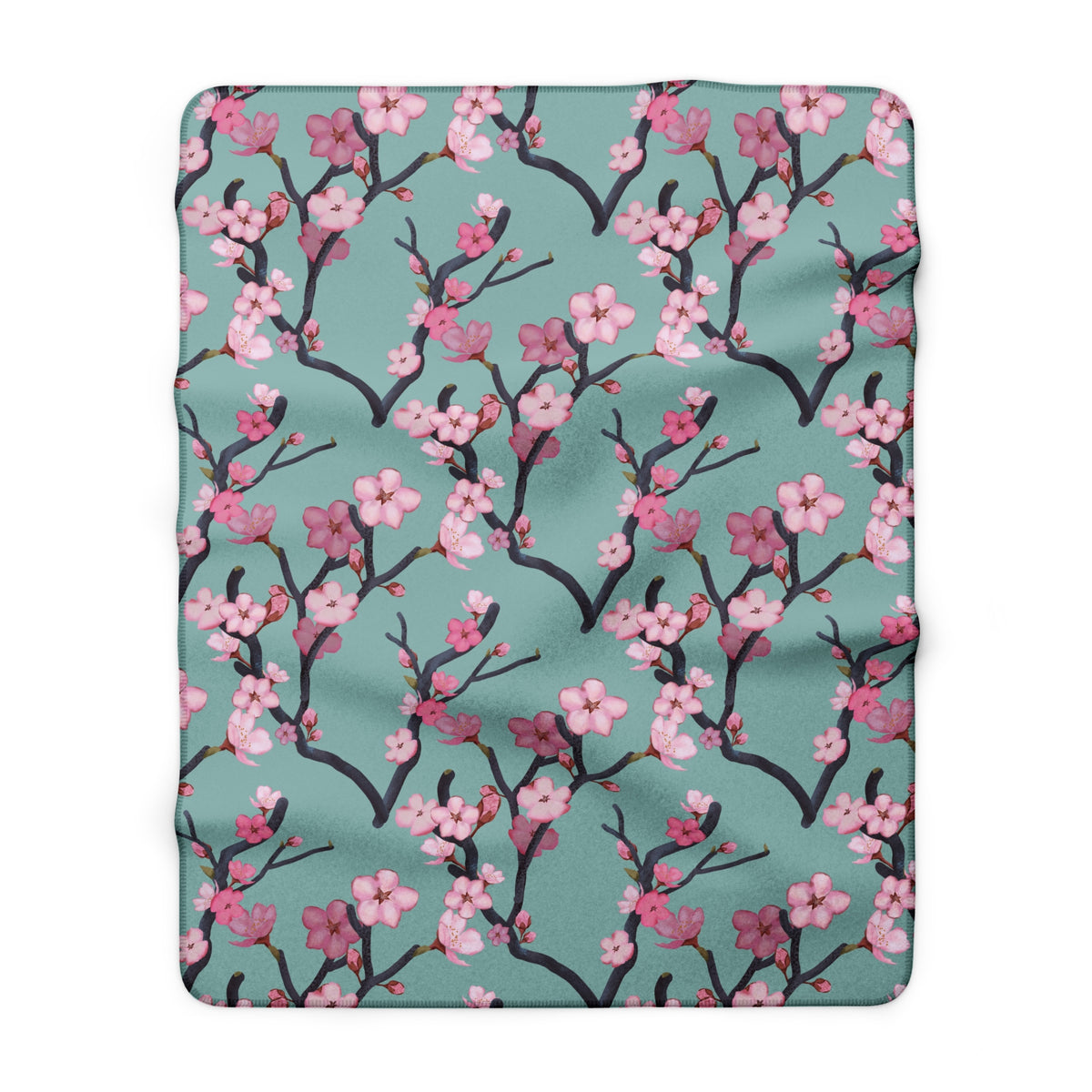 Cherry Blossom Sherpa Fleece Blanket