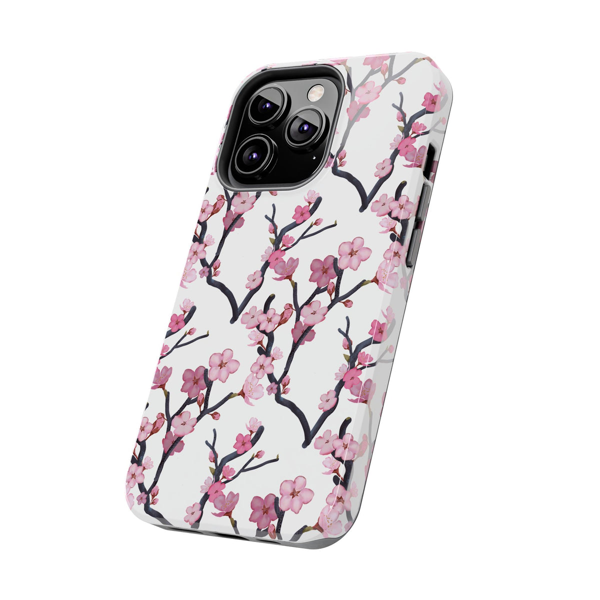 iPhone Tough Phone Cases Cherry Blossom White Background