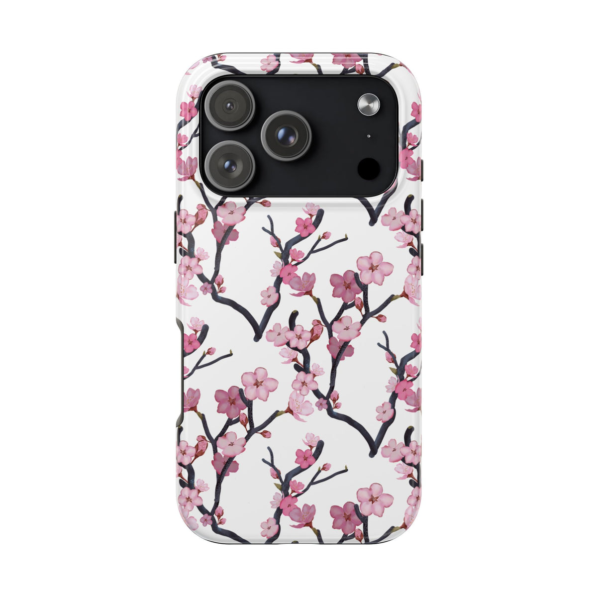 iPhone Tough Phone Cases Cherry Blossom White Background