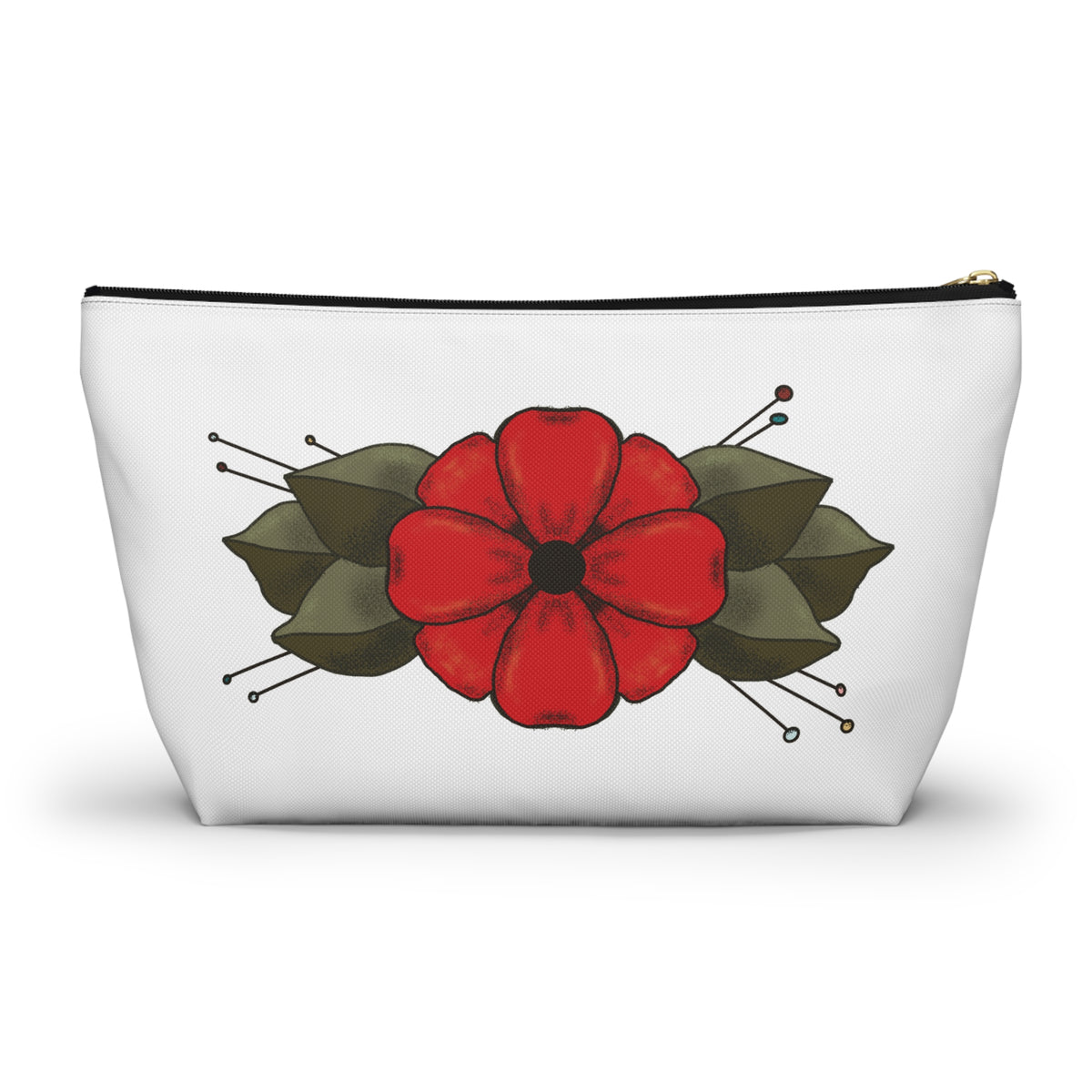 Dual Sided Tattoo Inspired Accessory Bag w T-bottom