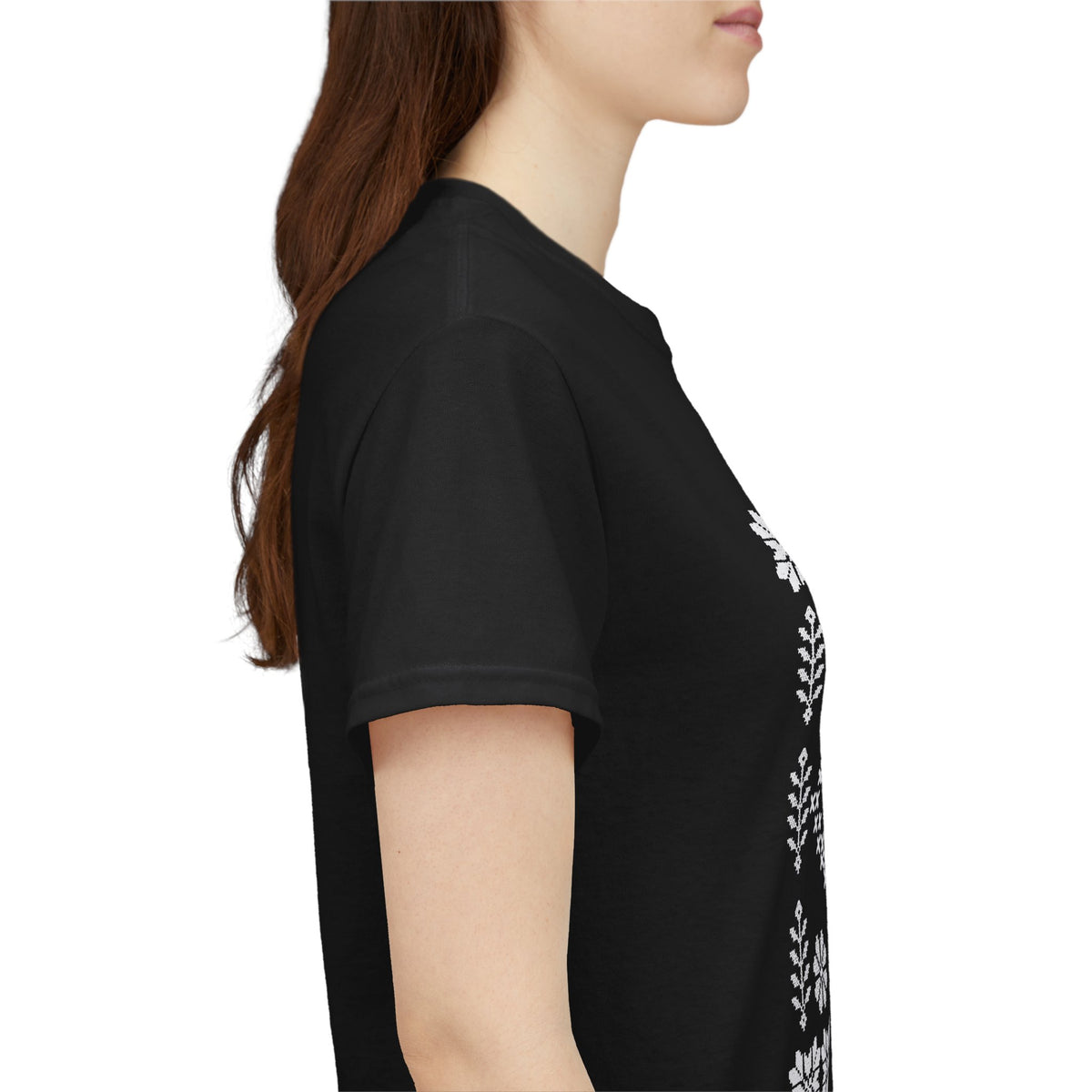 Tatreez Unisex Heavy Cotton Tee White Stitch Design