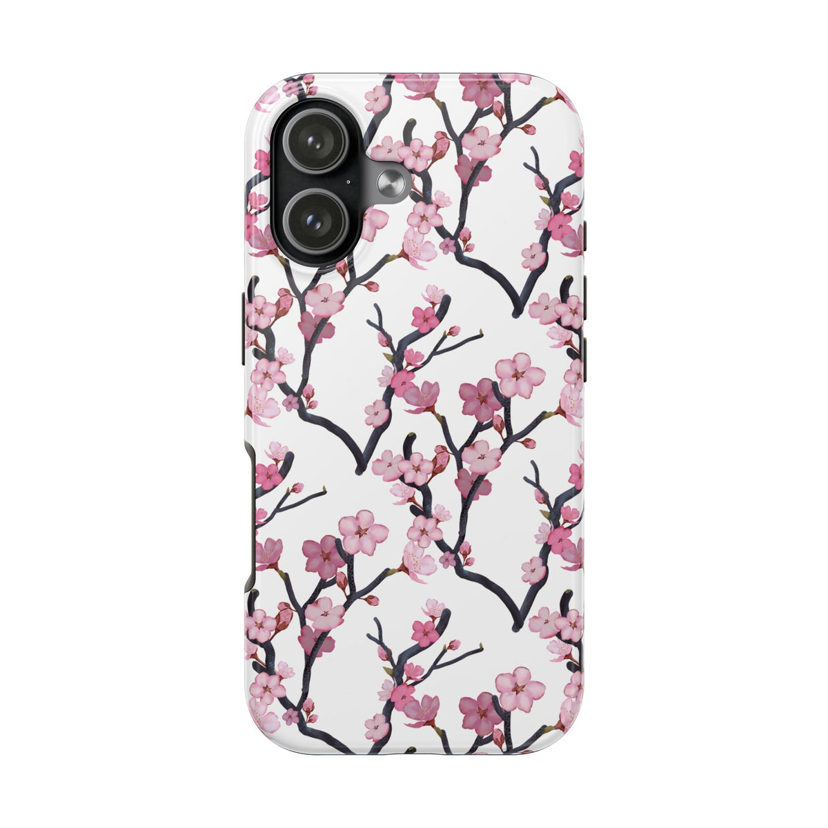 iPhone Tough Phone Cases Cherry Blossom White Background