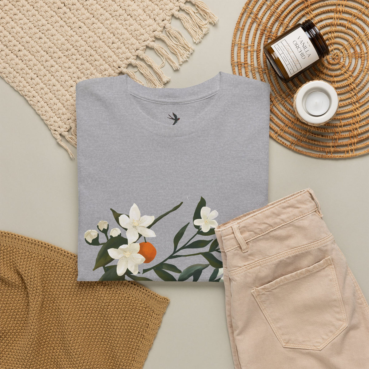 The Grove Unisex Heavy Cotton Tee - Orange Blossom