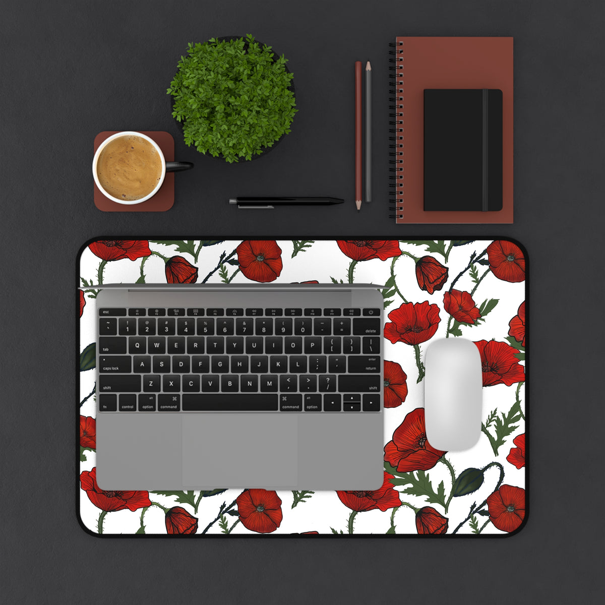 Poppy Field Desk Mat