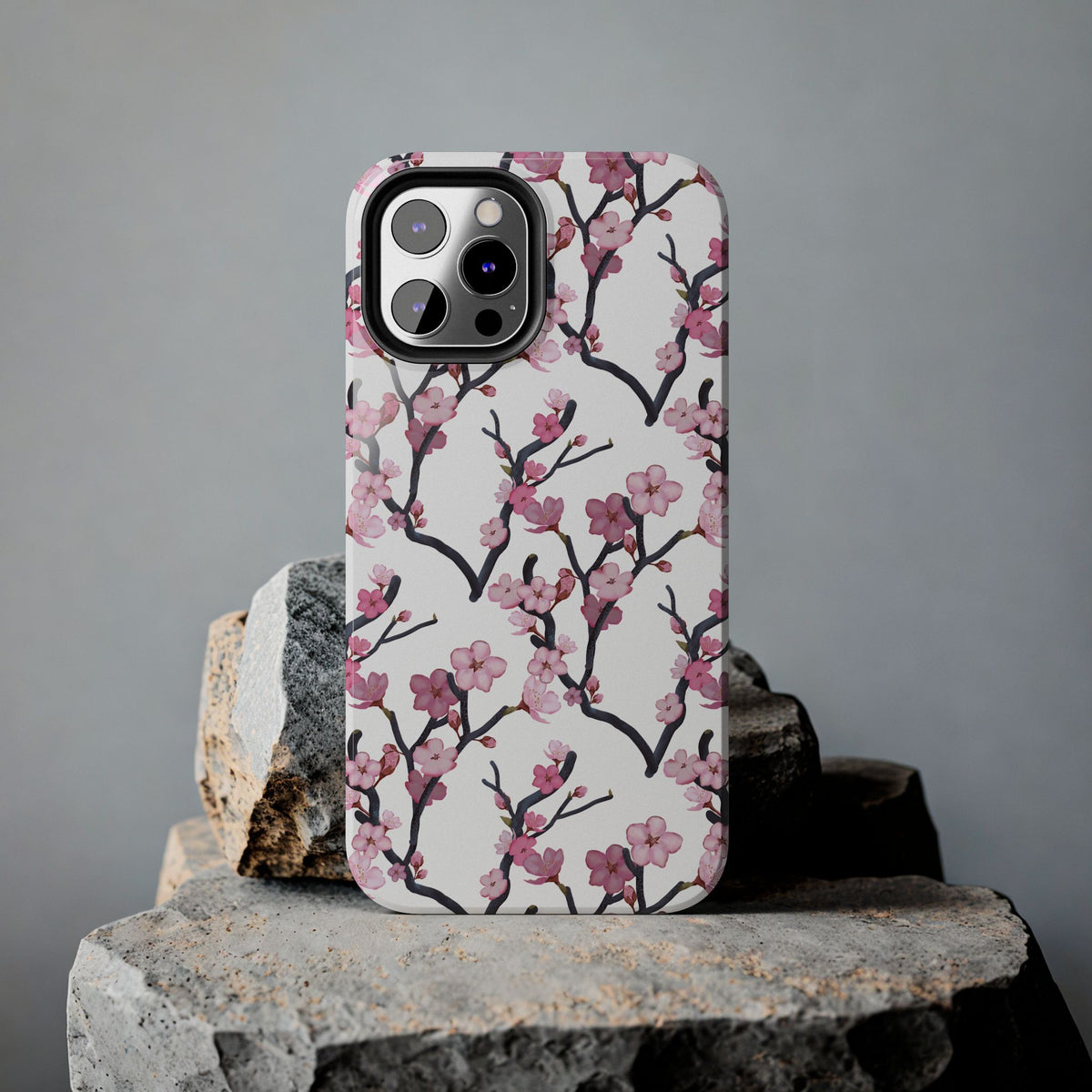 iPhone Tough Phone Cases Cherry Blossom White Background