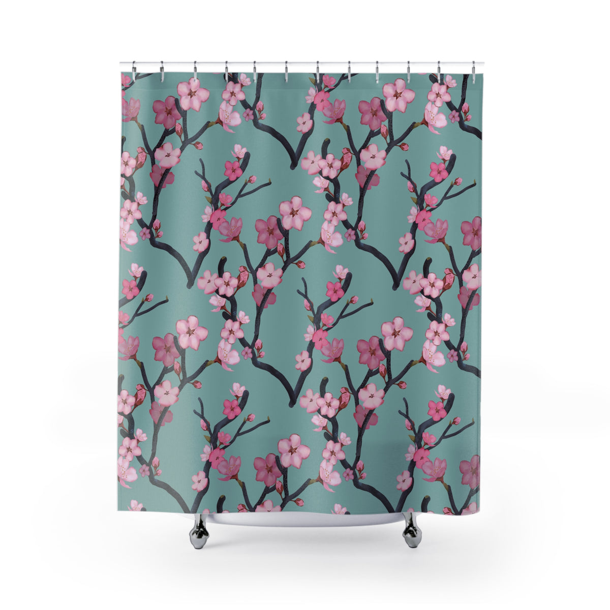 Cherry Blossom Shower Curtain | Floral Bathroom Decor