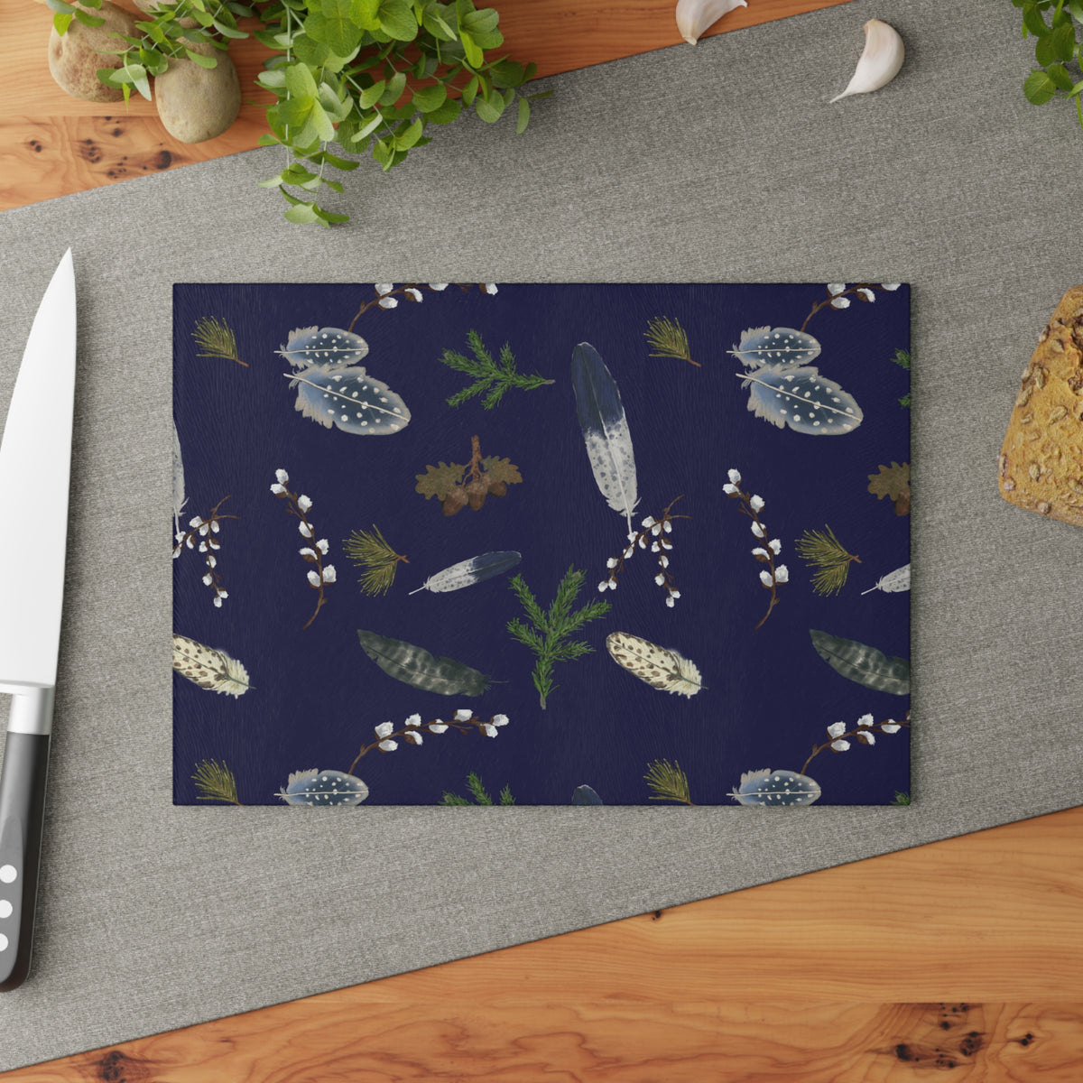 Forest Floor Glass Cutting Board