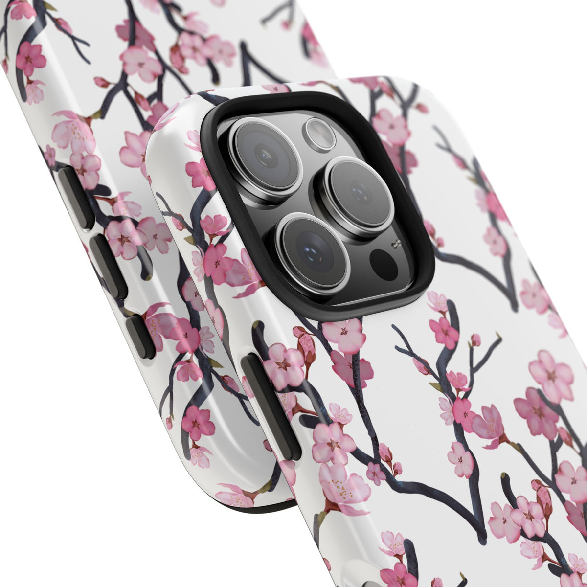 iPhone Tough Phone Cases Cherry Blossom White Background
