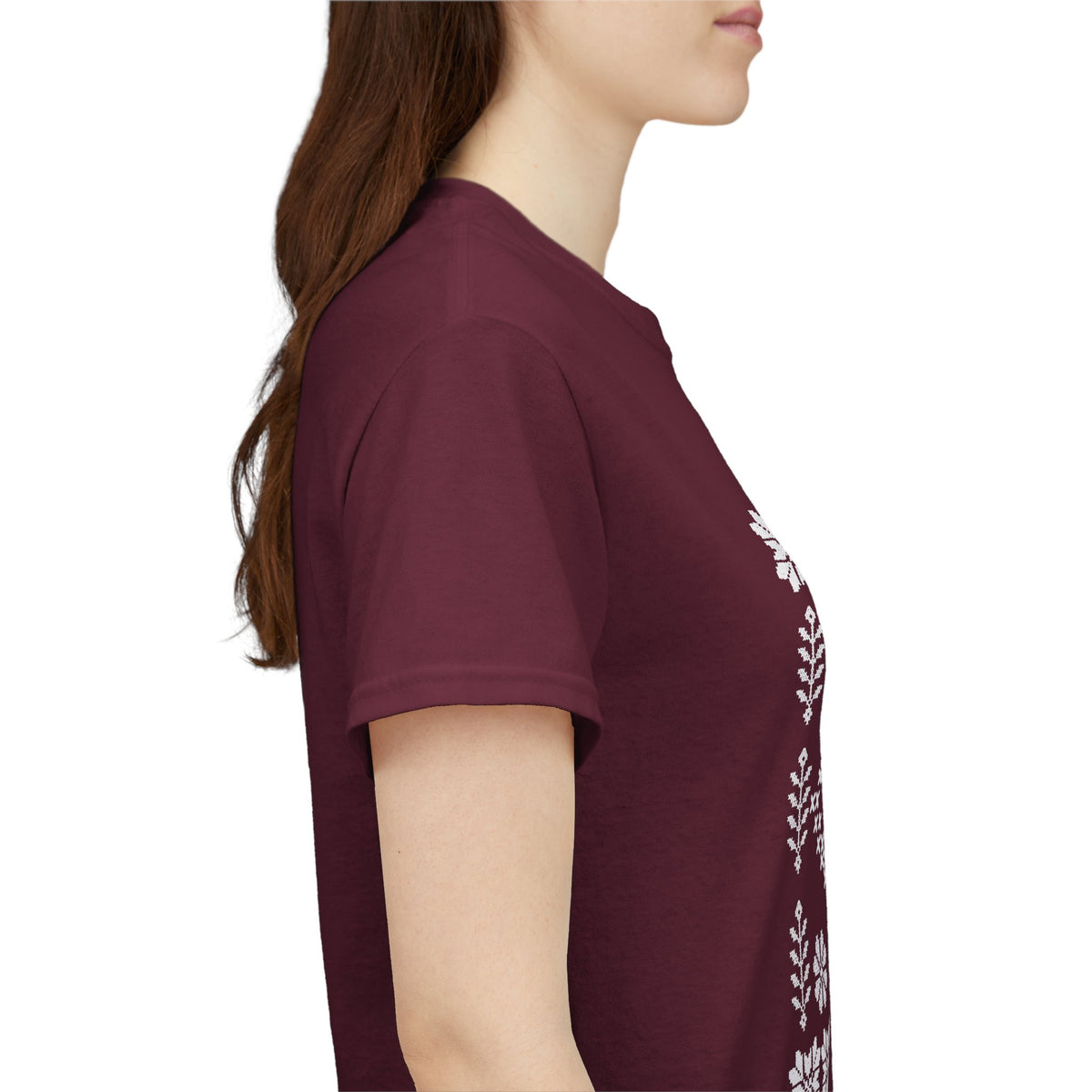 Tatreez Unisex Heavy Cotton Tee White Stitch Design