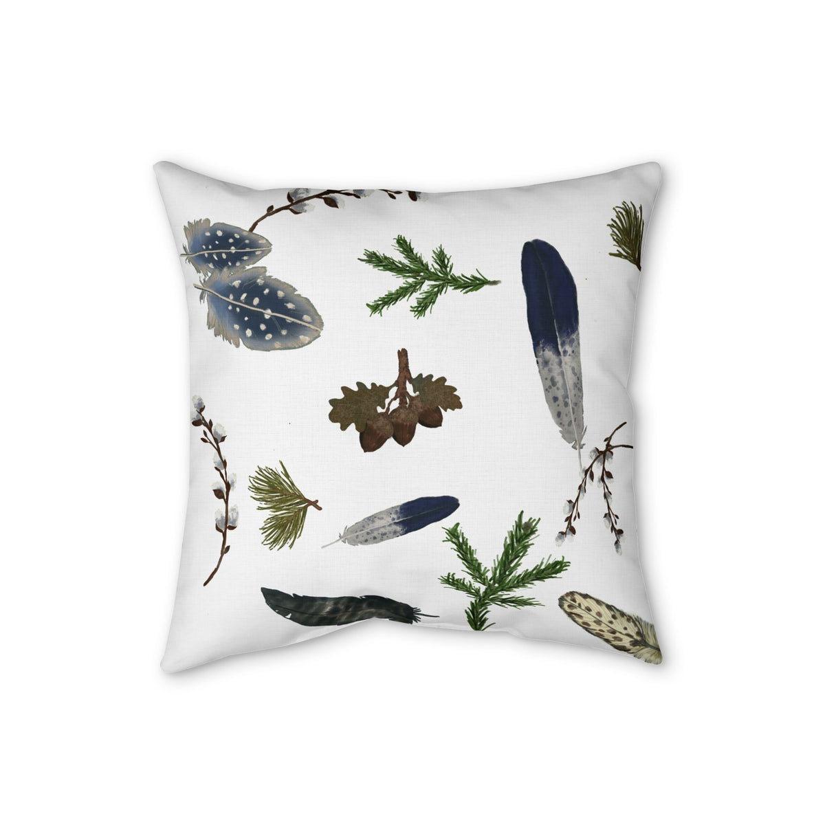 Forest Floor Faux Linen Pillow
