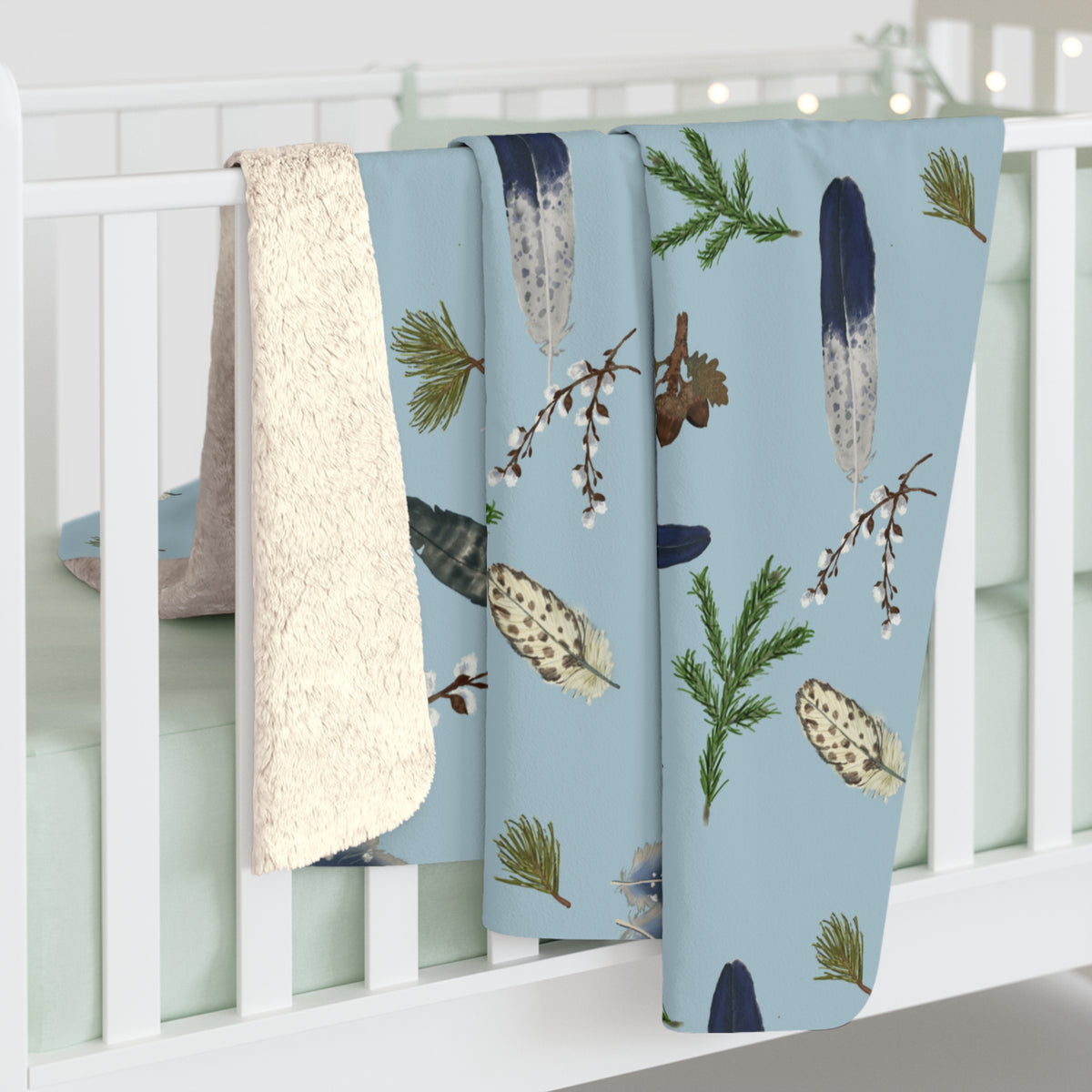 Forest Floor Sherpa Fleece Blanket