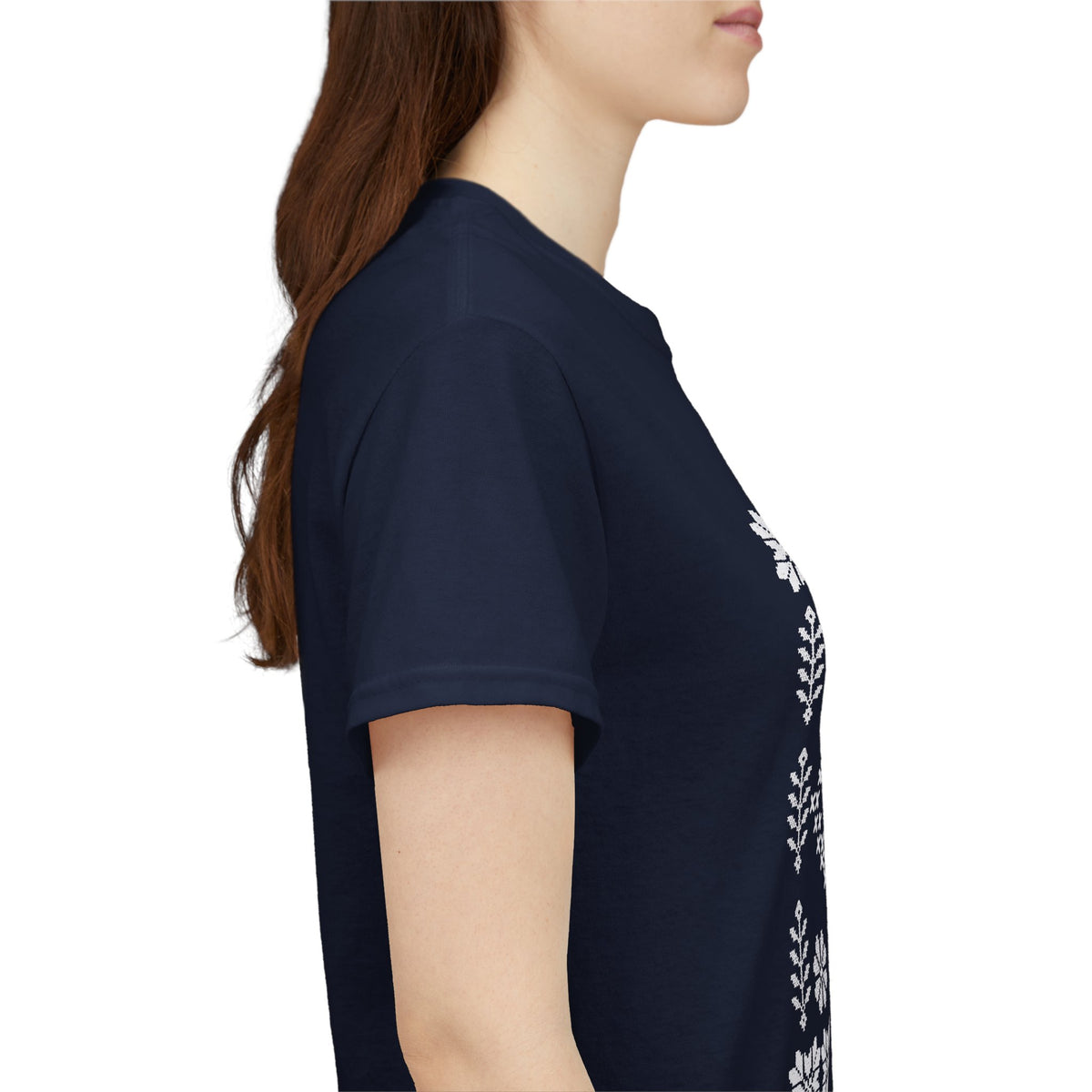 Tatreez Unisex Heavy Cotton Tee White Stitch Design
