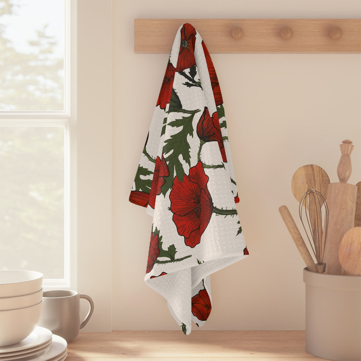 Poppy Field Microfiber Tea Towel