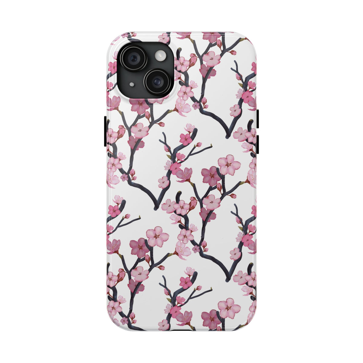 iPhone Tough Phone Cases Cherry Blossom White Background