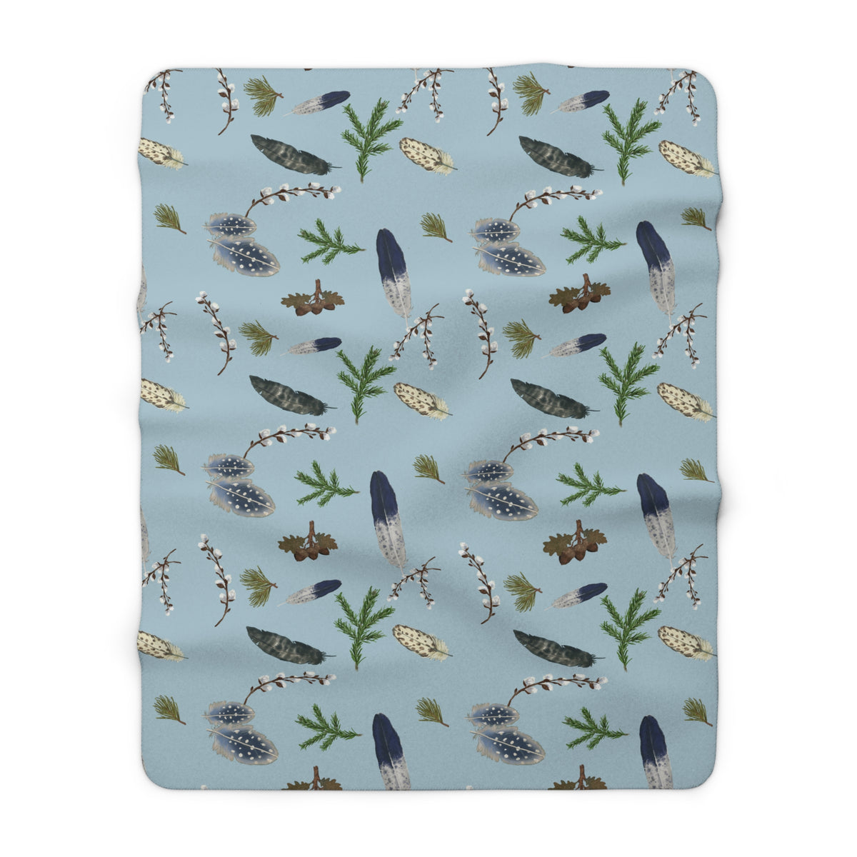 Forest Floor Sherpa Fleece Blanket