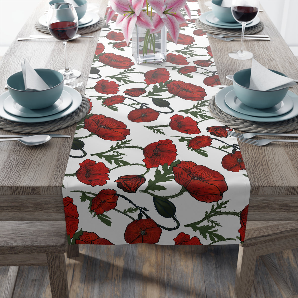 Poppy Field Table Runner