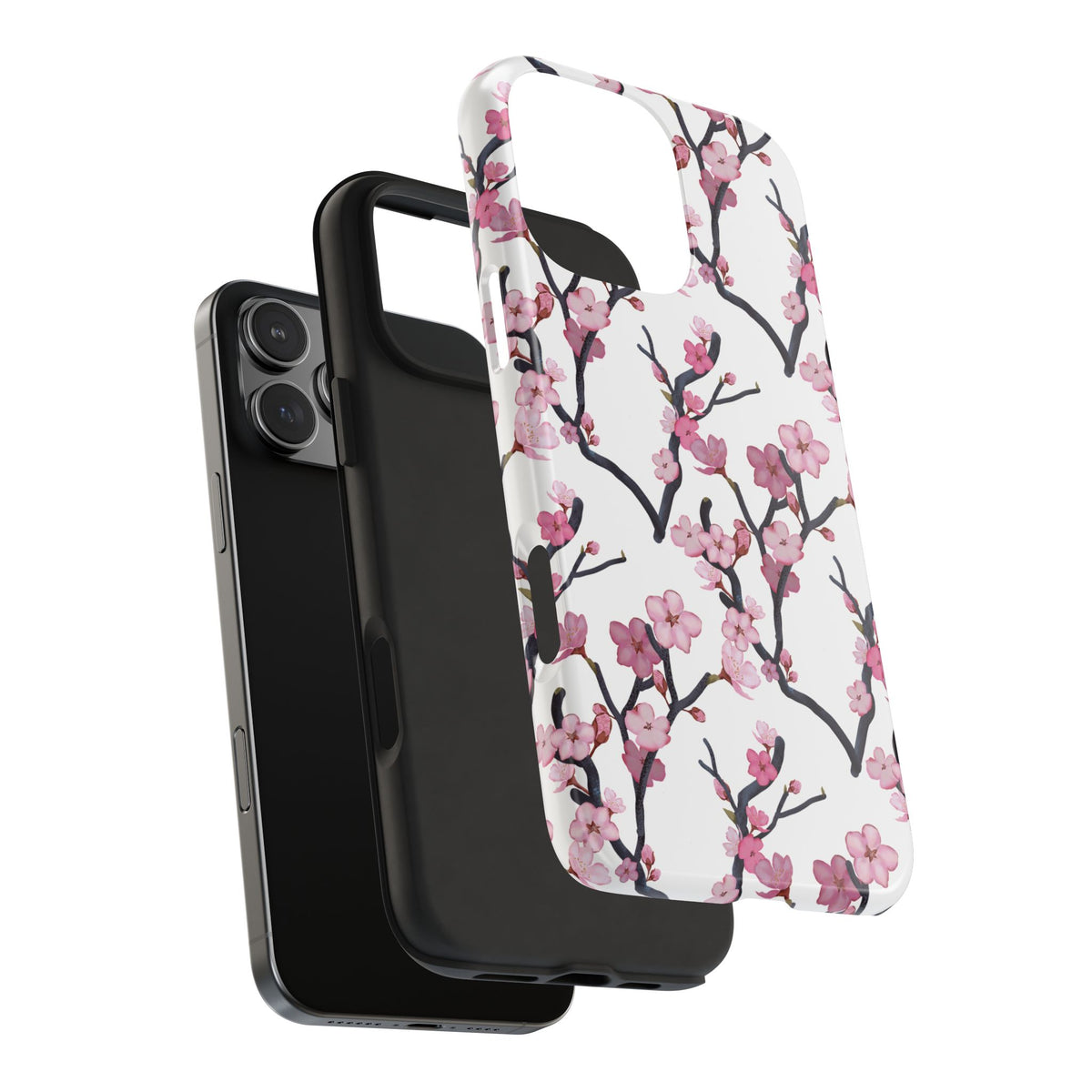 iPhone Tough Phone Cases Cherry Blossom White Background