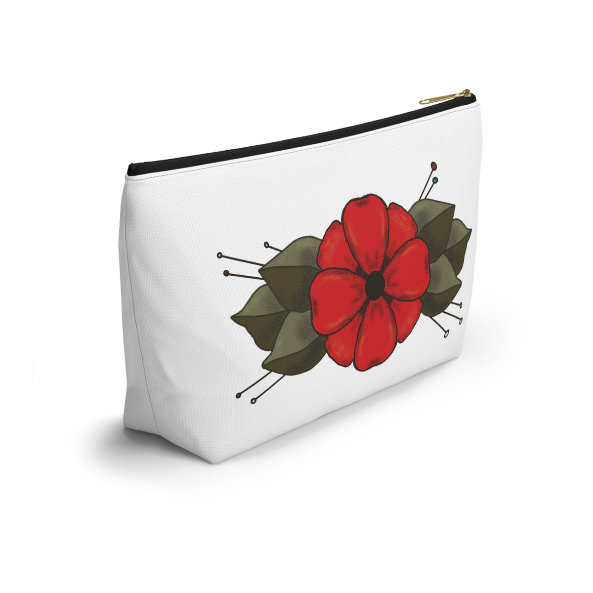 Dual Sided Tattoo Inspired Accessory Bag w T-bottom