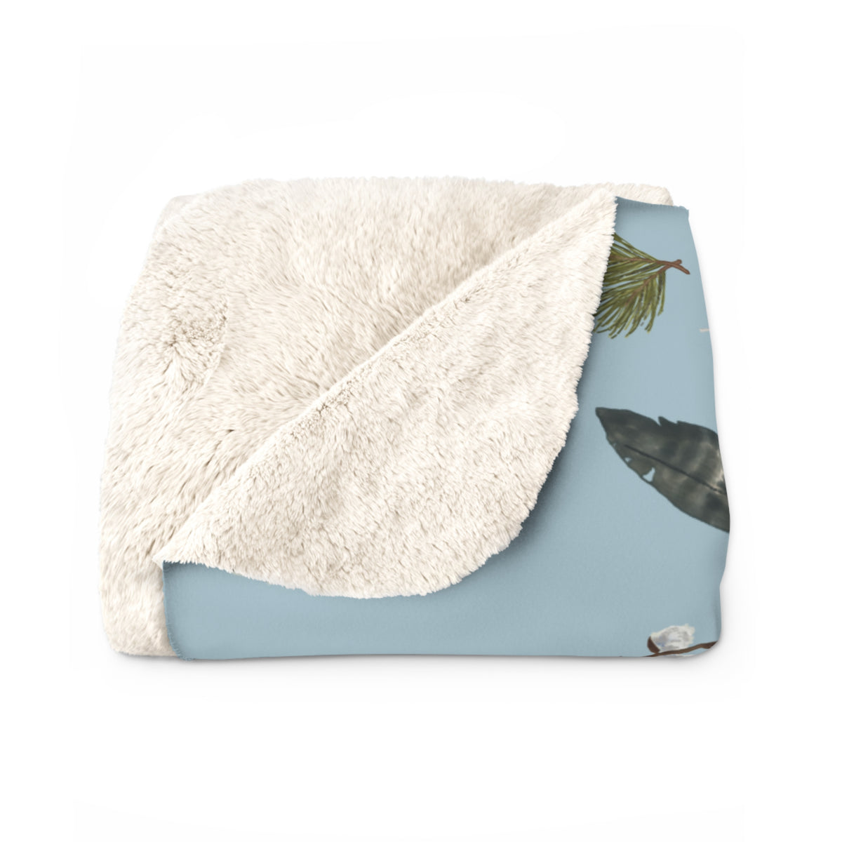 Forest Floor Sherpa Fleece Blanket