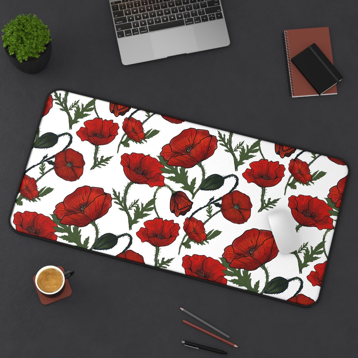 Poppy Field Desk Mat